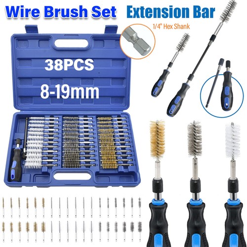 38x small thin wire brush - thin, set