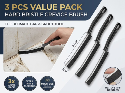 Hard bristle crevice cleaning - bristle,
